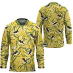 Australia Wattle Day Hockey Jersey Acacia Pycnantha Willie Wagtail Seamless Style