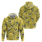 Australia Wattle Day Hoodie Acacia Pycnantha Willie Wagtail Seamless Style