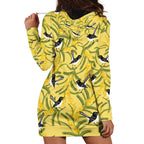 Australia Wattle Day Hoodie Dress Acacia Pycnantha Willie Wagtail Seamless Style
