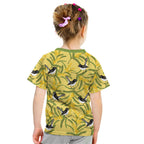 Australia Wattle Day Kid T Shirt Acacia Pycnantha Willie Wagtail Seamless Style