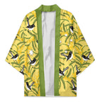 Australia Wattle Day Kimono Acacia Pycnantha Willie Wagtail Seamless Style