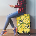 Australia Wattle Day Luggage Cover Acacia Pycnantha Willie Wagtail Seamless Style
