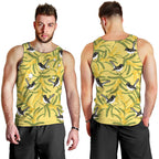Australia Wattle Day Men Tank Top Acacia Pycnantha Willie Wagtail Seamless Style