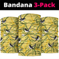 Australia Wattle Day Neck Gaiter Acacia Pycnantha Willie Wagtail Seamless Style