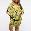 Australia Wattle Day Off Shoulder Short Dress Acacia Pycnantha Willie Wagtail Seamless Style