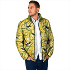 Australia Wattle Day Padded Jacket Acacia Pycnantha Willie Wagtail Seamless Style