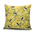 Australia Wattle Day Pillow Cover Acacia Pycnantha Willie Wagtail Seamless Style