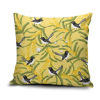 Australia Wattle Day Pillow Cover Acacia Pycnantha Willie Wagtail Seamless Style