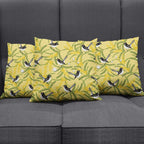 Australia Wattle Day Pillow Cover Acacia Pycnantha Willie Wagtail Seamless Style