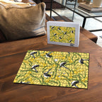 Australia Wattle Day Puzzle Acacia Pycnantha Willie Wagtail Seamless Style