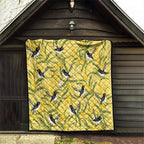 Australia Wattle Day Quilt Acacia Pycnantha Willie Wagtail Seamless Style