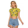 Australia Wattle Day Raglan Cropped T Shirt Acacia Pycnantha Willie Wagtail Seamless Style