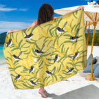 Australia Wattle Day Sarong Acacia Pycnantha Willie Wagtail Seamless Style