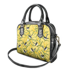 Australia Wattle Day Shoulder Handbag Acacia Pycnantha Willie Wagtail Seamless Style