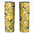 Australia Wattle Day Skinny Tumbler Acacia Pycnantha Willie Wagtail Seamless Style