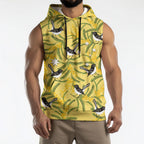 Australia Wattle Day Sleeveless Hoodie Acacia Pycnantha Willie Wagtail Seamless Style