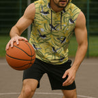 Australia Wattle Day Sleeveless Hoodie Acacia Pycnantha Willie Wagtail Seamless Style