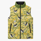 Australia Wattle Day Sleeveless Puffer Jacket Acacia Pycnantha Willie Wagtail Seamless Style