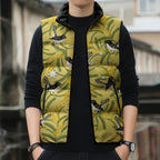 Australia Wattle Day Sleeveless Puffer Jacket Acacia Pycnantha Willie Wagtail Seamless Style
