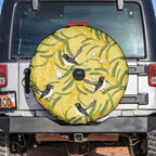 Australia Wattle Day Spare Tire Cover Acacia Pycnantha Willie Wagtail Seamless Style