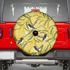 Australia Wattle Day Spare Tire Cover Acacia Pycnantha Willie Wagtail Seamless Style