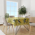 Australia Wattle Day Tablecloth Acacia Pycnantha Willie Wagtail Seamless Style