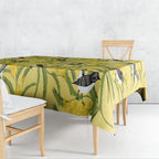 Australia Wattle Day Tablecloth Acacia Pycnantha Willie Wagtail Seamless Style