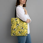Australia Wattle Day Tote Bag Acacia Pycnantha Willie Wagtail Seamless Style