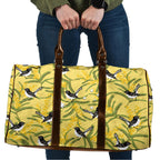 Australia Wattle Day Travel Bag Acacia Pycnantha Willie Wagtail Seamless Style