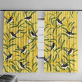 Australia Wattle Day Window Curtain Acacia Pycnantha Willie Wagtail Seamless Style