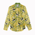 Australia Wattle Day Women Casual Shirt Acacia Pycnantha Willie Wagtail Seamless Style
