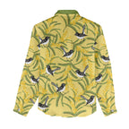 Australia Wattle Day Women Casual Shirt Acacia Pycnantha Willie Wagtail Seamless Style