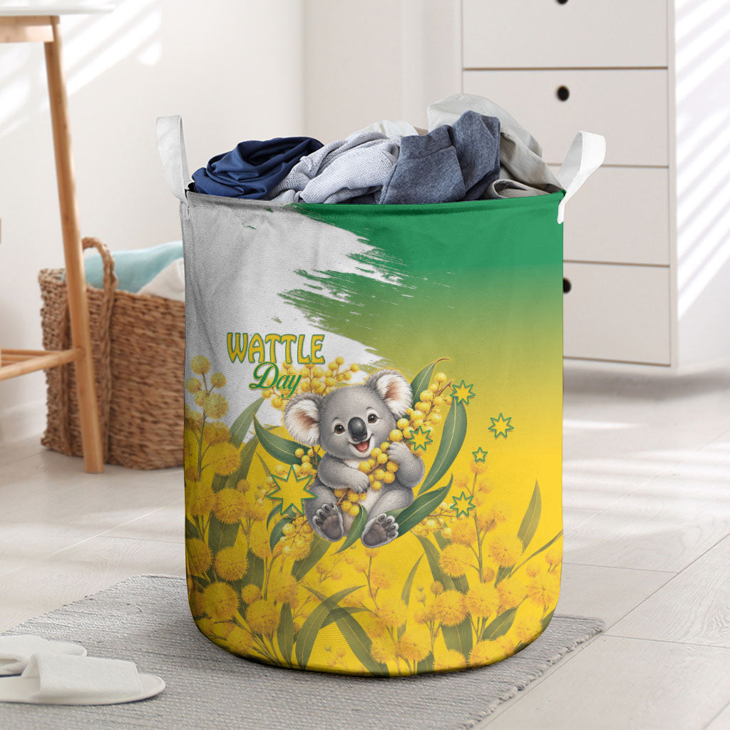Australia Wattle Day Laundry Basket Acacia Pycnantha Cute Koala