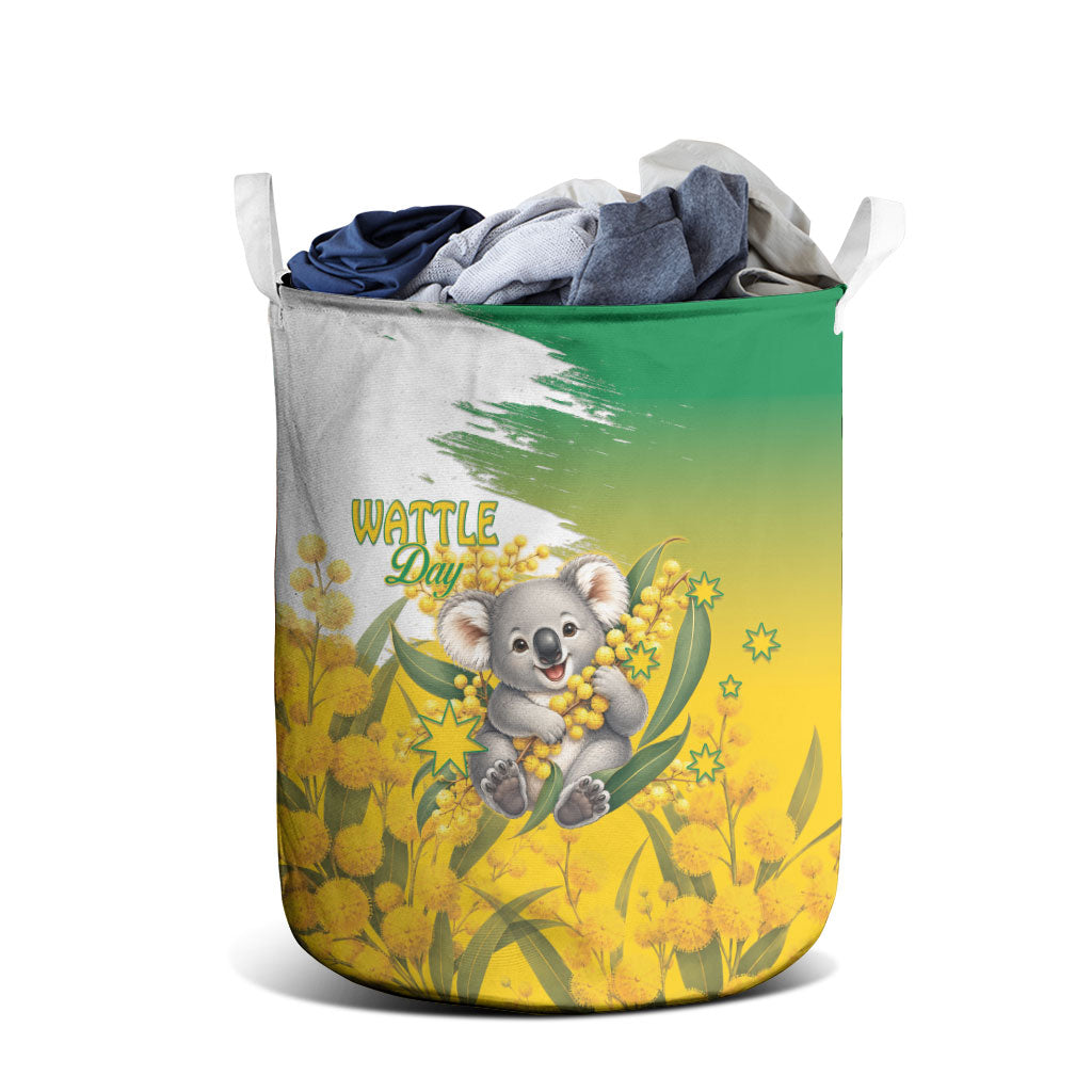 Australia Wattle Day Laundry Basket Acacia Pycnantha Cute Koala