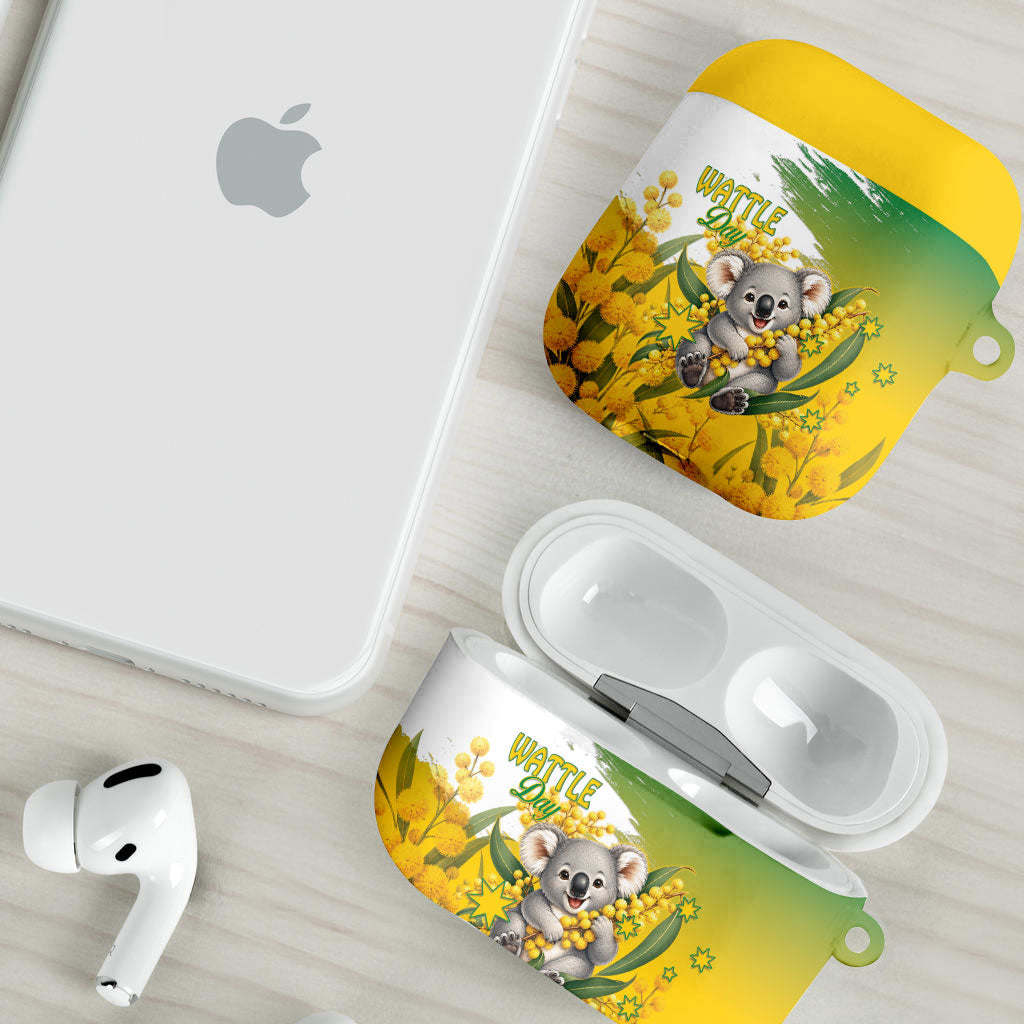Australia Wattle Day AirPods Case Acacia Pycnantha Cute Koala