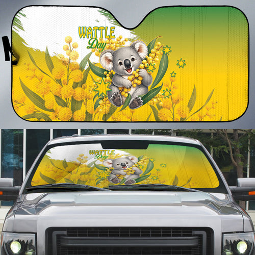 Australia Wattle Day Auto Sun Shade Acacia Pycnantha Cute Koala