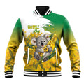Australia Wattle Day Personalised Baseball Jacket Acacia Pycnantha Cute Koala