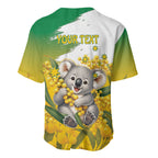 Australia Wattle Day Personalised Baseball Jersey Acacia Pycnantha Cute Koala