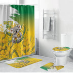 Australia Wattle Day Bathroom Set Acacia Pycnantha Cute Koala