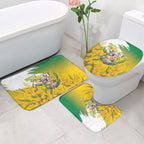 Australia Wattle Day Bathroom Set Acacia Pycnantha Cute Koala