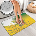 Australia Wattle Day Bathroom Set Acacia Pycnantha Cute Koala