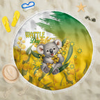 Australia Wattle Day Beach Blanket Acacia Pycnantha Cute Koala