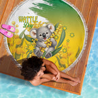 Australia Wattle Day Beach Blanket Acacia Pycnantha Cute Koala
