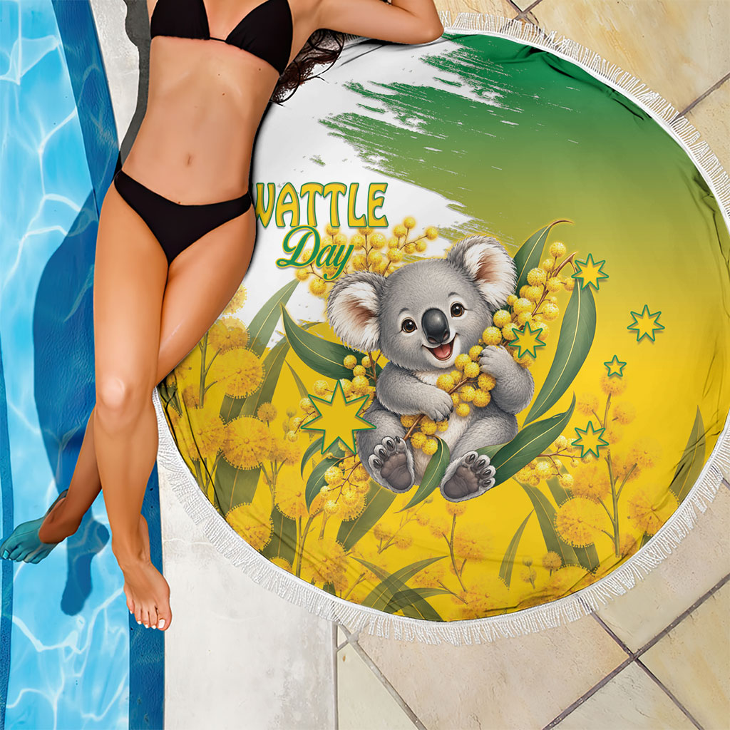 Australia Wattle Day Beach Blanket Acacia Pycnantha Cute Koala