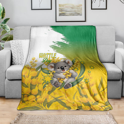 Australia Wattle Day Blanket Acacia Pycnantha Cute Koala
