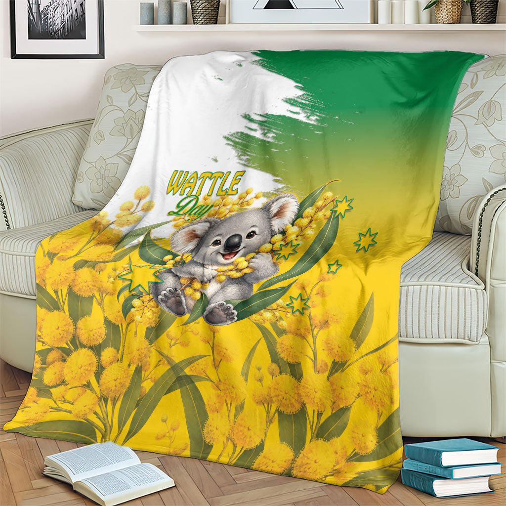 Australia Wattle Day Blanket Acacia Pycnantha Cute Koala