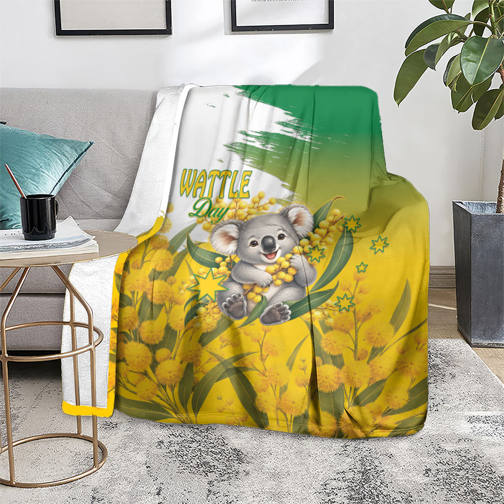 Australia Wattle Day Blanket Acacia Pycnantha Cute Koala