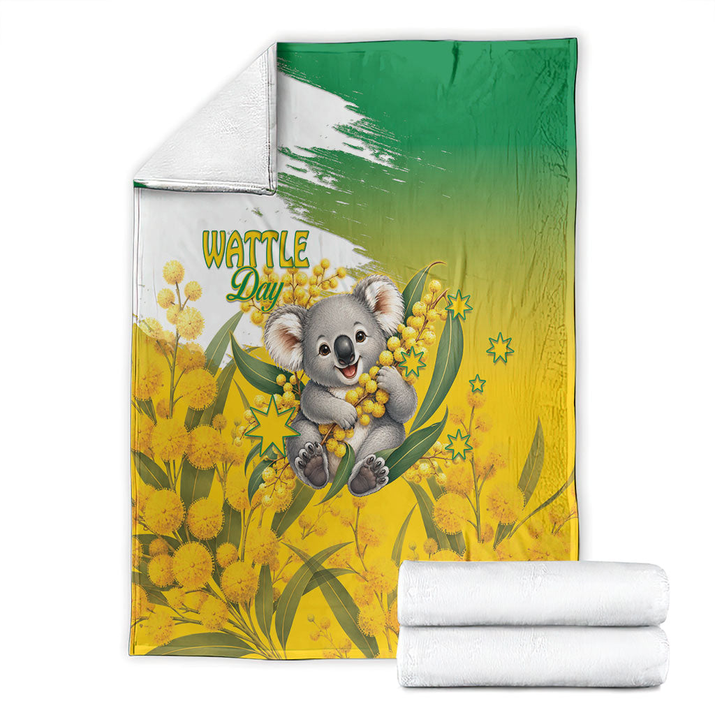 Australia Wattle Day Blanket Acacia Pycnantha Cute Koala