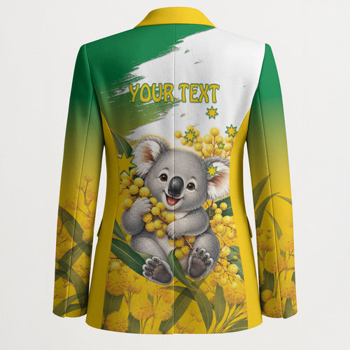 Australia Wattle Day Personalised Blazer Acacia Pycnantha Cute Koala