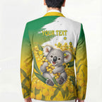Australia Wattle Day Personalised Blazer Acacia Pycnantha Cute Koala